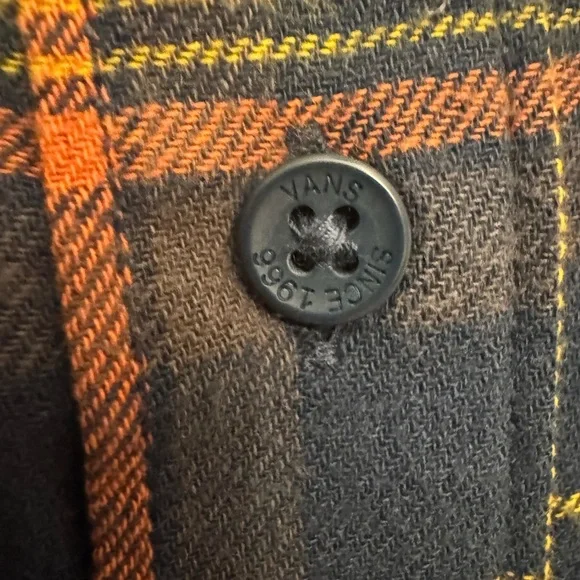 Vans Women's Blue and Red Plaid Button-Down Shirt - Picture 5 of 8